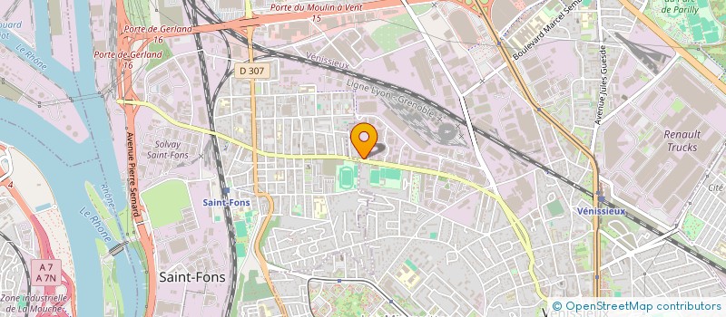 localisation de l'entreprise FRANCE TEXTILE PRODUCTION  VENISSIEUX