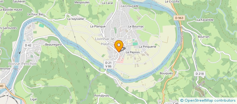 localisation de l'entreprise FRANCE TOITURE  LIVINHAC-LE-HAUT