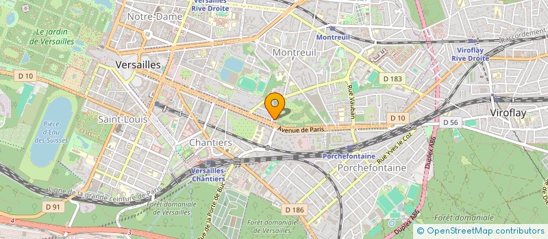 localisation de l'entreprise FRANCE TRANSPORT DEMENAGEMENT à VERSAILLES