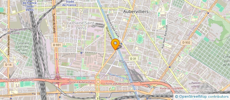 localisation de l'entreprise FRANCE TRAVAIL TEMPORAIRE  AUBERVILLIERS