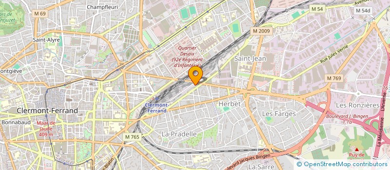 localisation de l'entreprise FRANCE VELO CONNECTE  CLERMONT-FERRAND