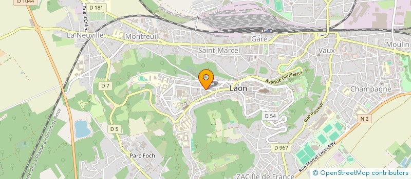 localisation de l'entreprise FRANCE VICTIMES 02 à LAON