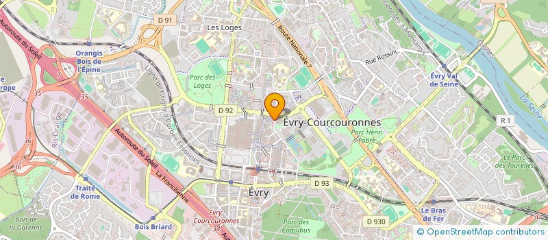 localisation de l'entreprise FRANCE VICTIMES ILE DE FRANCE  EVRY-COURCOURONNES