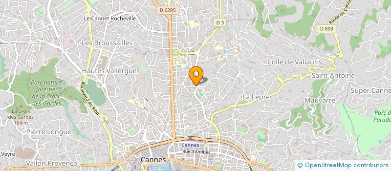 localisation de l'entreprise FRANCE VILLAS CONSTRUCTIONS à CANNES