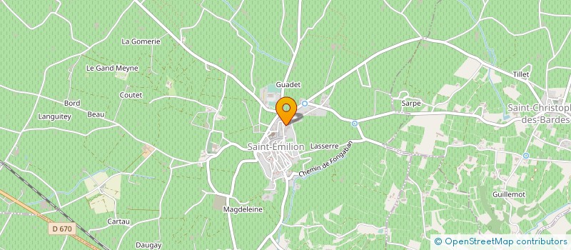 localisation de l'entreprise FRANCE VINS DEVELOPPEMENT à SAINT-EMILION