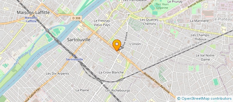 localisation de l'entreprise FRANCE VOIRIE à SARTROUVILLE