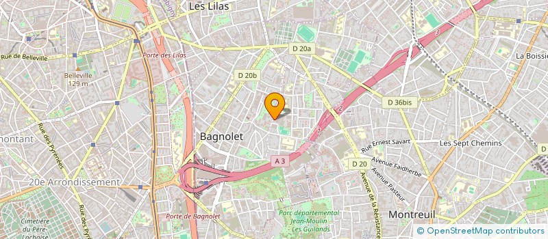 localisation de l'entreprise FRANCE VTC à BAGNOLET