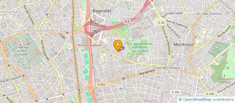 localisation de l'entreprise FRANCECOM à BAGNOLET