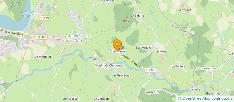 localisation de l'entreprise FRANCELAINE à VARENNES-SOUS-DUN