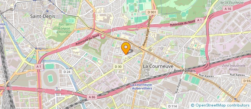 localisation de l'entreprise FRANCELEC à LA COURNEUVE