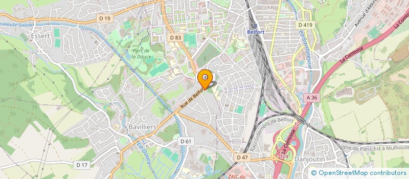 localisation de l'entreprise FRANCELU à BAVILLIERS