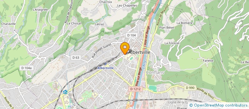 localisation de l'entreprise FRANCESIO 73  ALBERTVILLE