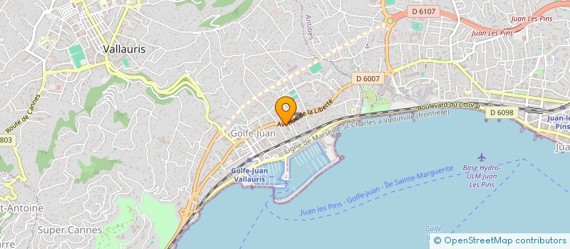 localisation de l'entreprise FRANCETABLE.COM à VALLAURIS