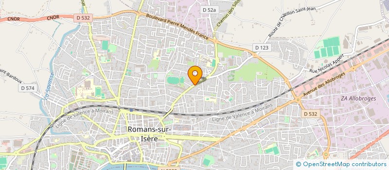 localisation de l'entreprise FRANCETTE MONTEIL SARL  ROMANS-SUR-ISERE