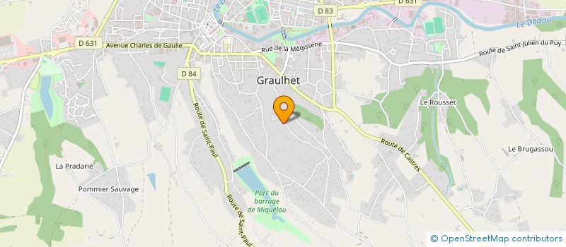 localisation de l'entreprise FRANCEVERT à GRAULHET