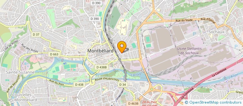 localisation de l'entreprise FRANCHE-COMTE ANIMATIONS  MONTBELIARD