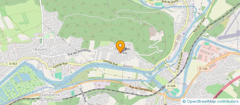 localisation de l'entreprise FRANCHE-COMTE CHIMIE INDUSTRIE à BAVANS