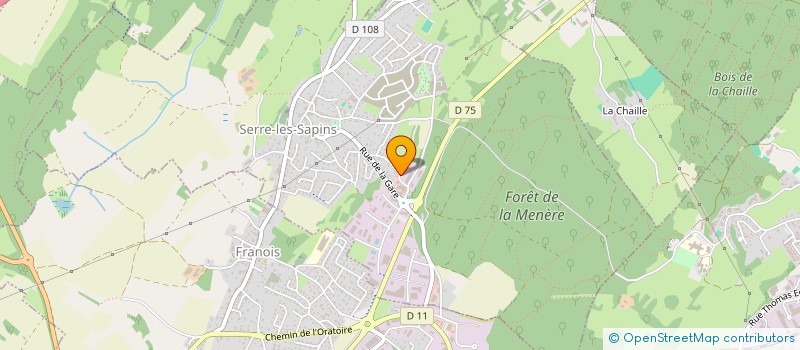localisation de l'entreprise FRANCHE-COMTE ELECTRICITE EURL à SERRE-LES-SAPINS