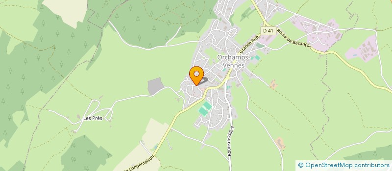 localisation de l'entreprise FRANCHE COMTE FENAISON à ORCHAMPS-VENNES