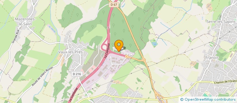localisation de l'entreprise FRANCHE COMTE INCENDIE à CHEMAUDIN ET VAUX