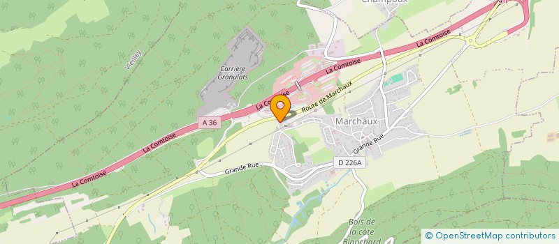 localisation de l'entreprise FRANCHE COMTE MENUISERIE à MARCHAUX-CHAUDEFONTAINE