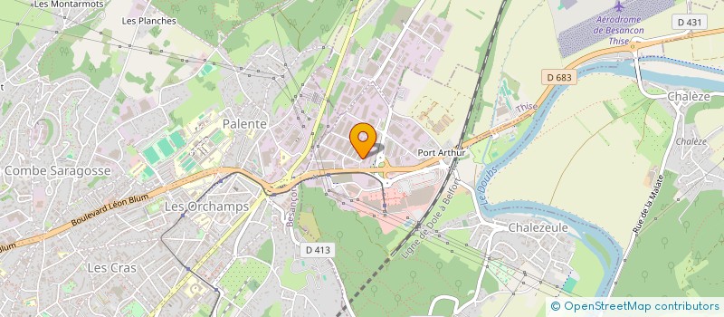 localisation de l'entreprise FRANCHE COMTE OUTILLAGE à CHALEZEULE