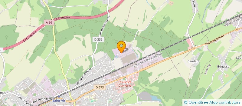 localisation de l'entreprise FRANCHE-COMTE RECTIFICATION à SAINT-VIT