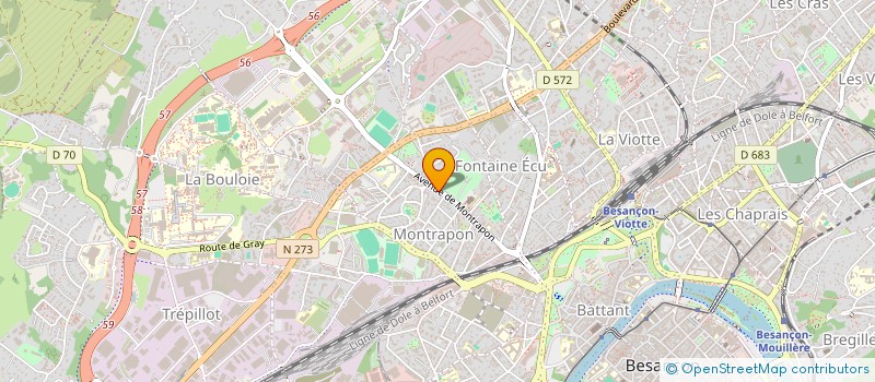localisation de l'entreprise FRANCHE-COMTE TRAITEMENT DES EAUX à BESANCON