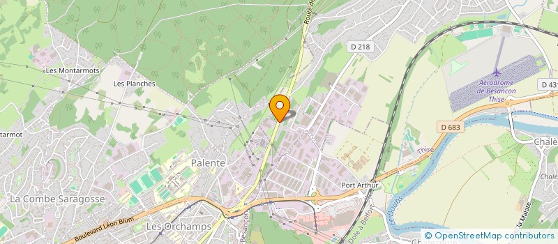 localisation de l'entreprise FRANCHE COMTE TRANS FRET à THISE