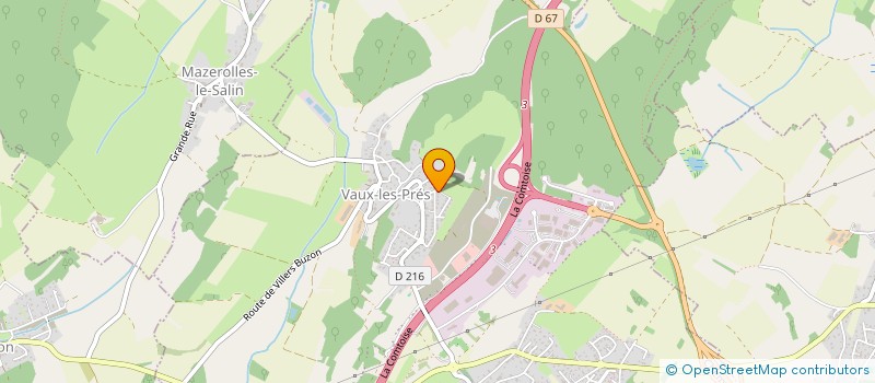 localisation de l'entreprise FRANCHE-COMTE VOITURE PILOTE  CHEMAUDIN ET VAUX