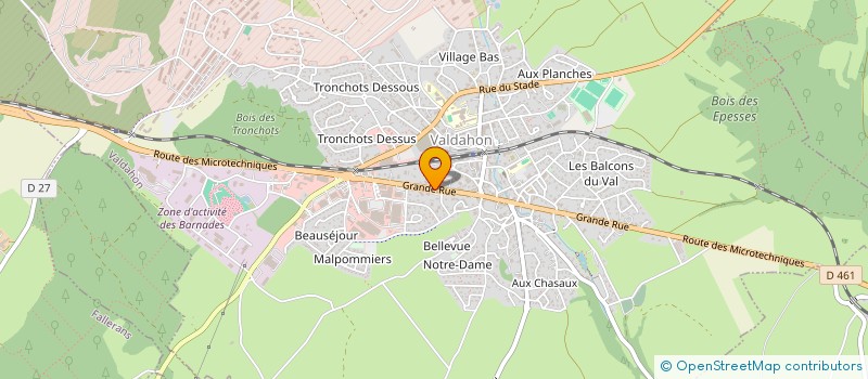 localisation de l'entreprise FRANCHE COMTE VOYAGES  VALDAHON