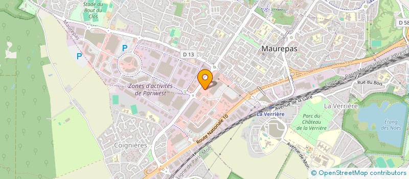 localisation de l'entreprise FRANCHISE DE L'OUEST  PARIS