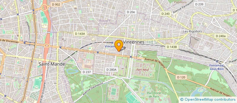 localisation de l'entreprise FRANCHISE DEVELOPPEMENT RIBAMBELLE à VINCENNES