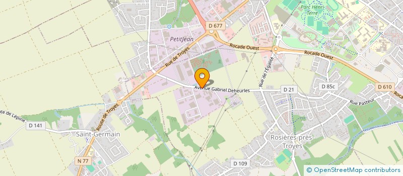 localisation de l'entreprise FRANCHRIS CARNOT  ROSIERES-PRES-TROYES