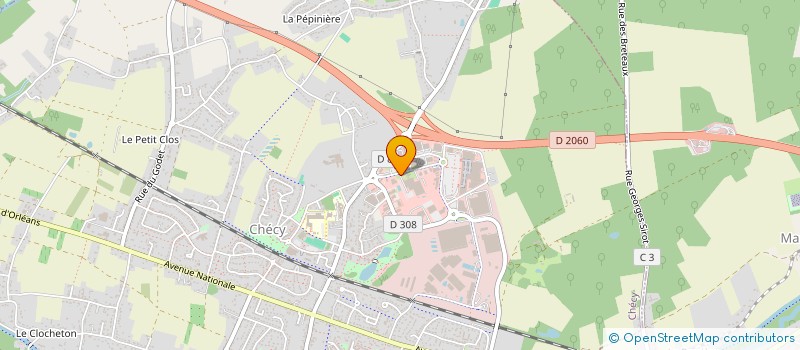 localisation de l'entreprise FRANCIAFLEX à CHECY