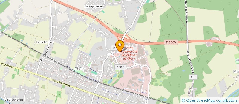 localisation de l'entreprise FRANCIAFLEX STORES INTERIEUR à CHECY