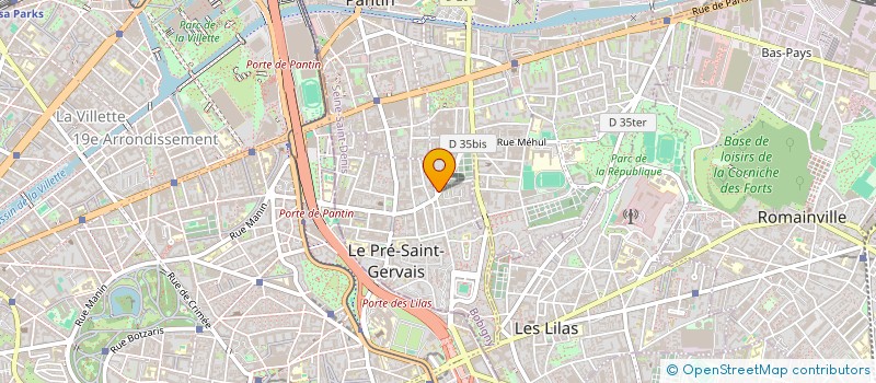 localisation de l'entreprise FRANCILIENNE DE SPECTACLES à LE PRE-SAINT-GERVAIS