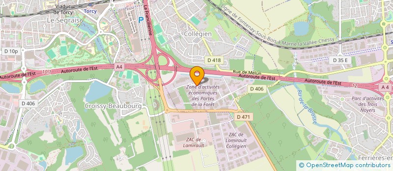 localisation de l'entreprise FRANCILIENNE DISTRIBUTION AUTOMATIQUE  COLLEGIEN