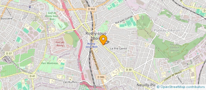 localisation de l'entreprise FRANCIS GOSSET CONSEIL à ROSNY-SOUS-BOIS
