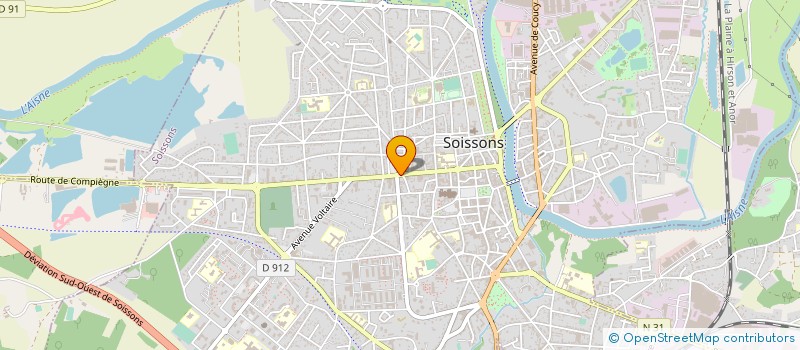 localisation de l'entreprise FRANCIS PERNOT, NOTAIRE à SOISSONS