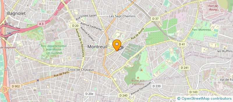 localisation de l'entreprise FRANCIS PLISSAGE  MONTREUIL
