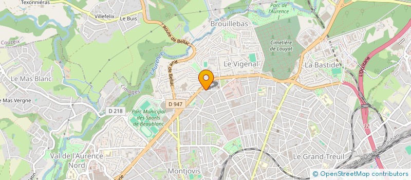 localisation de l'entreprise FRANCK à LIMOGES
