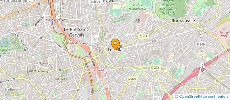 localisation de l'entreprise FRANCK AZAR COIFFURE SARL à LES LILAS
