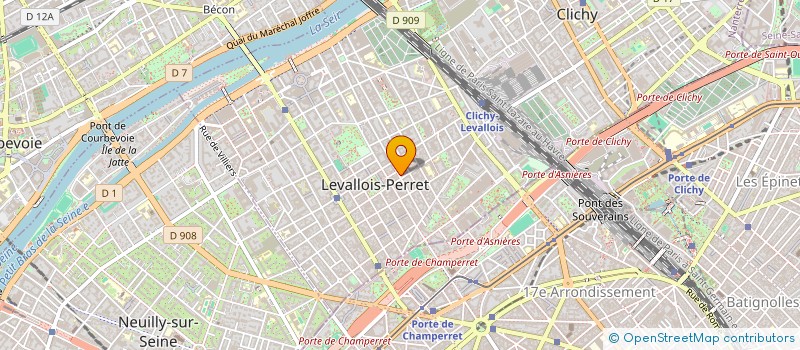 localisation de l'entreprise FRANCK CADERBY SASU à LEVALLOIS-PERRET