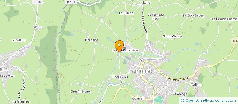 localisation de l'entreprise FRANCK GACON à PANISSIERES