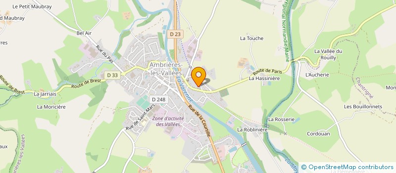 localisation de l'entreprise FRANCK MENUISERIE à AMBRIERES-LES-VALLEES