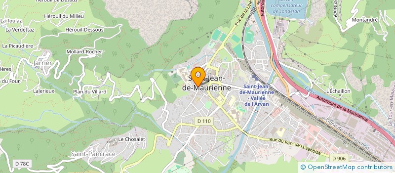 localisation de l'entreprise FRANCK MERLOZ GROUP SARL à SAINT-JEAN-DE-MAURIENNE