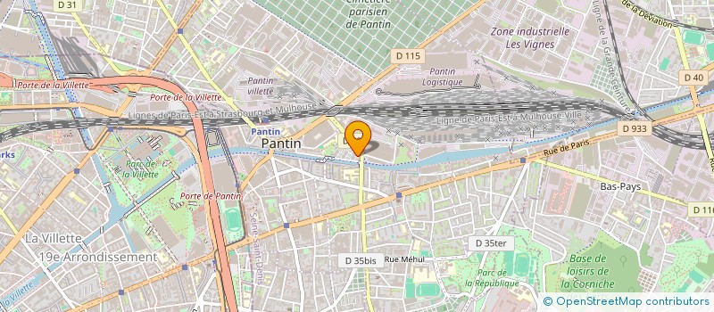 localisation de l'entreprise FRANCK PELLEGRINO à PANTIN