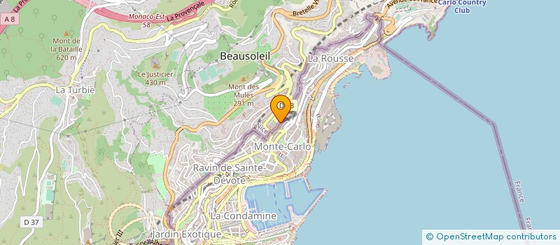 localisation de l'entreprise FRANCK VIRGY à BEAUSOLEIL