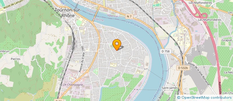 localisation de l'entreprise FRANCLAIR à TOURNON-SUR-RHONE